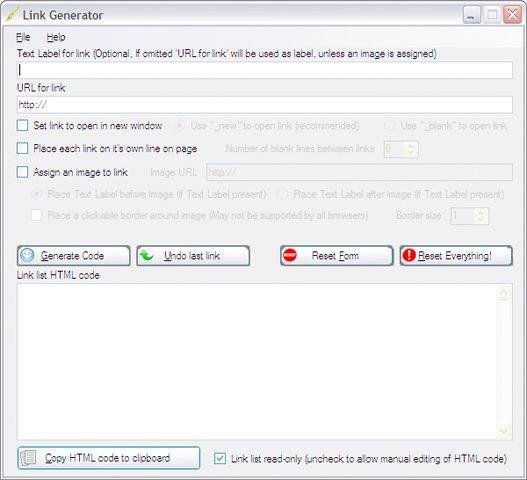 Download web tool or web app Link Generator