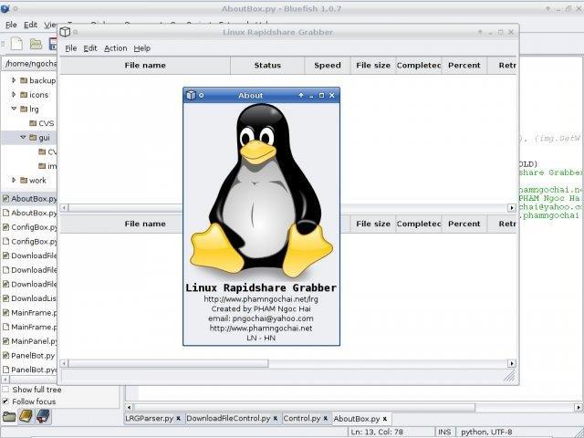 Download web tool or web app Linux rapidshare grabber