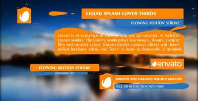 Free download Liquid Splash Lower Thirds | After Effects Project Files - Videohive template video and edit with RedcoolMedia movie maker MovieStudio video editor online and AudioStudio audio editor onlin
