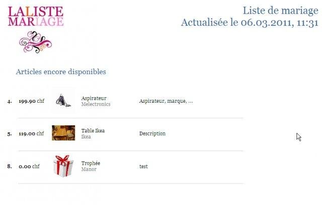 Download web tool or web app Liste de mariage Download web tool or web app Liste de mariage