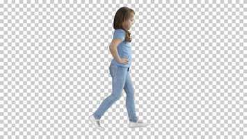 Free download Little girl in casual clothes walking, Alpha Channel | Stock Footage - Videohive video and edit with RedcoolMedia movie maker MovieStudio video editor online and AudioStudio audio editor onlin