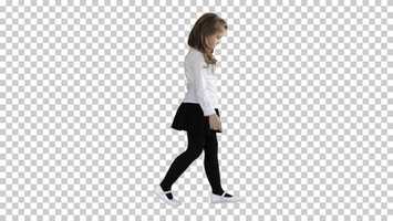 Free download Little Girl With Long Hair Walking And Looking Down, Alpha Channel | Stock Footage - Videohive video and edit with RedcoolMedia movie maker MovieStudio video editor online and AudioStudio audio editor onlin