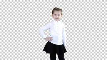 Free download Little smiling girl in white poses, Alpha Channel | Stock Footage - Videohive video and edit with RedcoolMedia movie maker MovieStudio video editor online and AudioStudio audio editor onlin