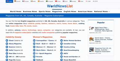 Free download Magazines from US, UK, Canada, Australia  Magazine Subscription video and edit with RedcoolMedia movie maker MovieStudio video editor online and AudioStudio audio editor onlin