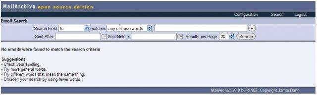 Download web tool or web app MailArchiva