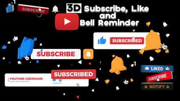Free download Make 3d youtube subscribe, like animation and bell reminder button for your youtube channel video and edit with RedcoolMedia movie maker MovieStudio video editor online and AudioStudio audio editor onlin