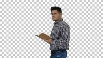 Free download Male manager formal dressed holding notepad, Alpha Channel | Stock Footage - Videohive video and edit with RedcoolMedia movie maker MovieStudio video editor online and AudioStudio audio editor onlin