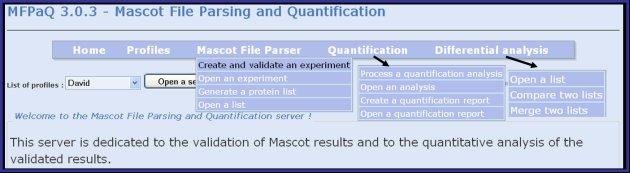 Download web tool or web app Mascot File Parsing and Quantification
