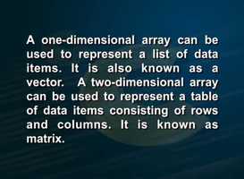Free download MAT 86 - C programming with Arrays video and edit with RedcoolMedia movie maker MovieStudio video editor online and AudioStudio audio editor onlin