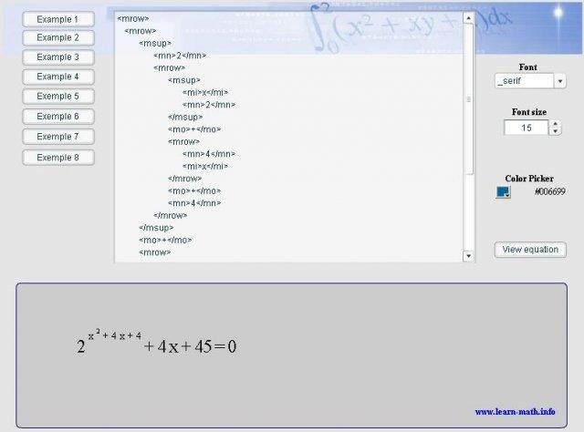 Download web tool or web app MathML Formula for Flash Download web tool or web app MathML Formula for Flash