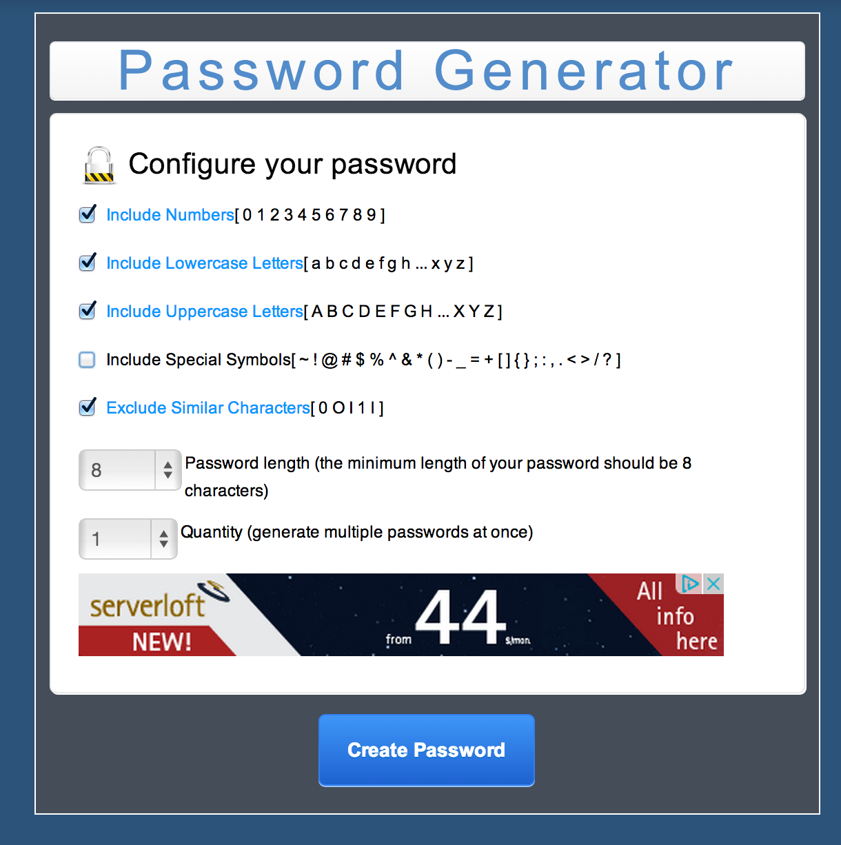 Download web tool or web app MC Password Generator Download web tool or web app MC Password Generator