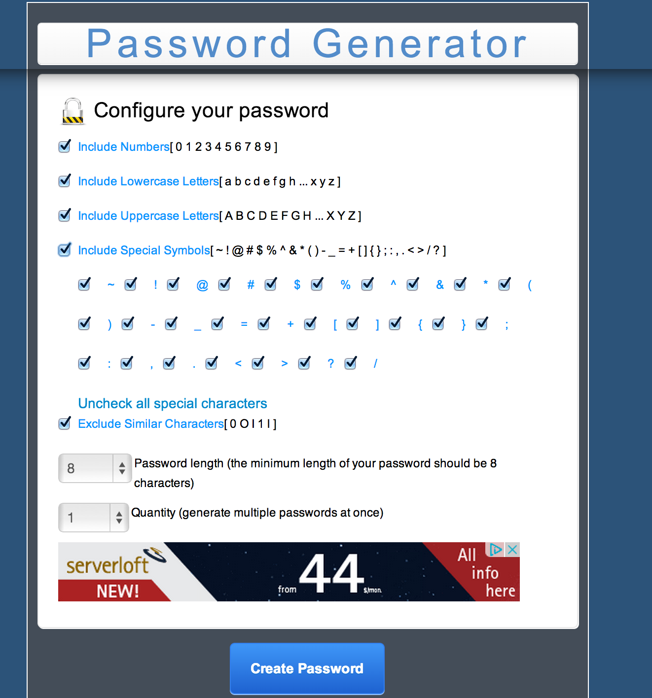 Download web tool or web app MC Password Generator Download web tool or web app MC Password Generator