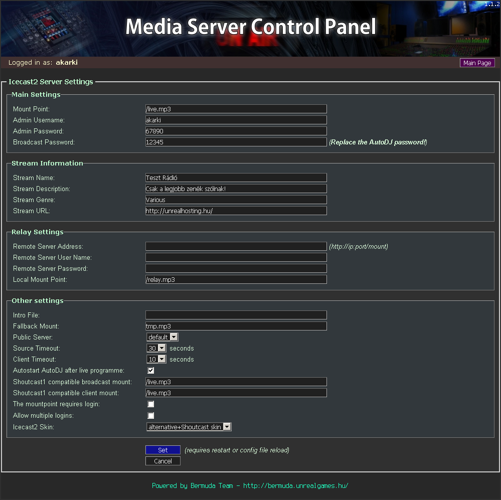 Download web tool or web app Media Server Control Panel Download web tool or web app Media Server Control Panel