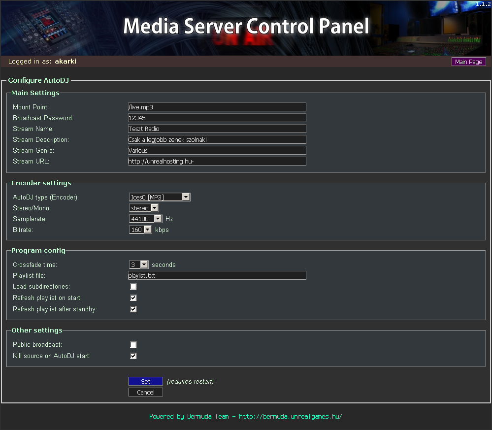 Download web tool or web app Media Server Control Panel Download web tool or web app Media Server Control Panel