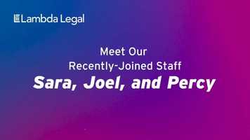 Free download Meet Sara, Joel, and Percy at Lambda Legal video and edit with RedcoolMedia movie maker MovieStudio video editor online and AudioStudio audio editor onlin