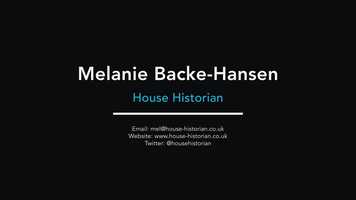 Free download Melanie Backe-Hansen Showreel video and edit with RedcoolMedia movie maker MovieStudio video editor online and AudioStudio audio editor onlin