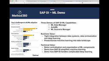 Free download Method360 Webinar SAP Data Intelligence Machine Learning 20200716 video and edit with RedcoolMedia movie maker MovieStudio video editor online and AudioStudio audio editor onlin