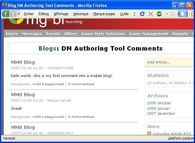 Download web tool or web app mGBL - mobile Game-Based Learning