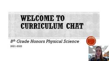 Free download Middle School Curriculum Chat - 8th Grade Physical Science Honors.mp4 video and edit with RedcoolMedia movie maker MovieStudio video editor online and AudioStudio audio editor onlin