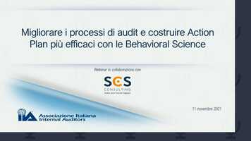 Free download MIGLIORARE I PROCESSI DI AUDIT E COSTRUIRE ACTION PLAN PIU EFFICACI CON LE BEHAVIORAL SCIENCE.mp4 video and edit with RedcoolMedia movie maker MovieStudio video editor online and AudioStudio audio editor onlin