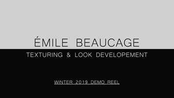 Free download mile Beaucage winter 2019 3D Texturing  Look Development Demo Reel video and edit with RedcoolMedia movie maker MovieStudio video editor online and AudioStudio audio editor onlin