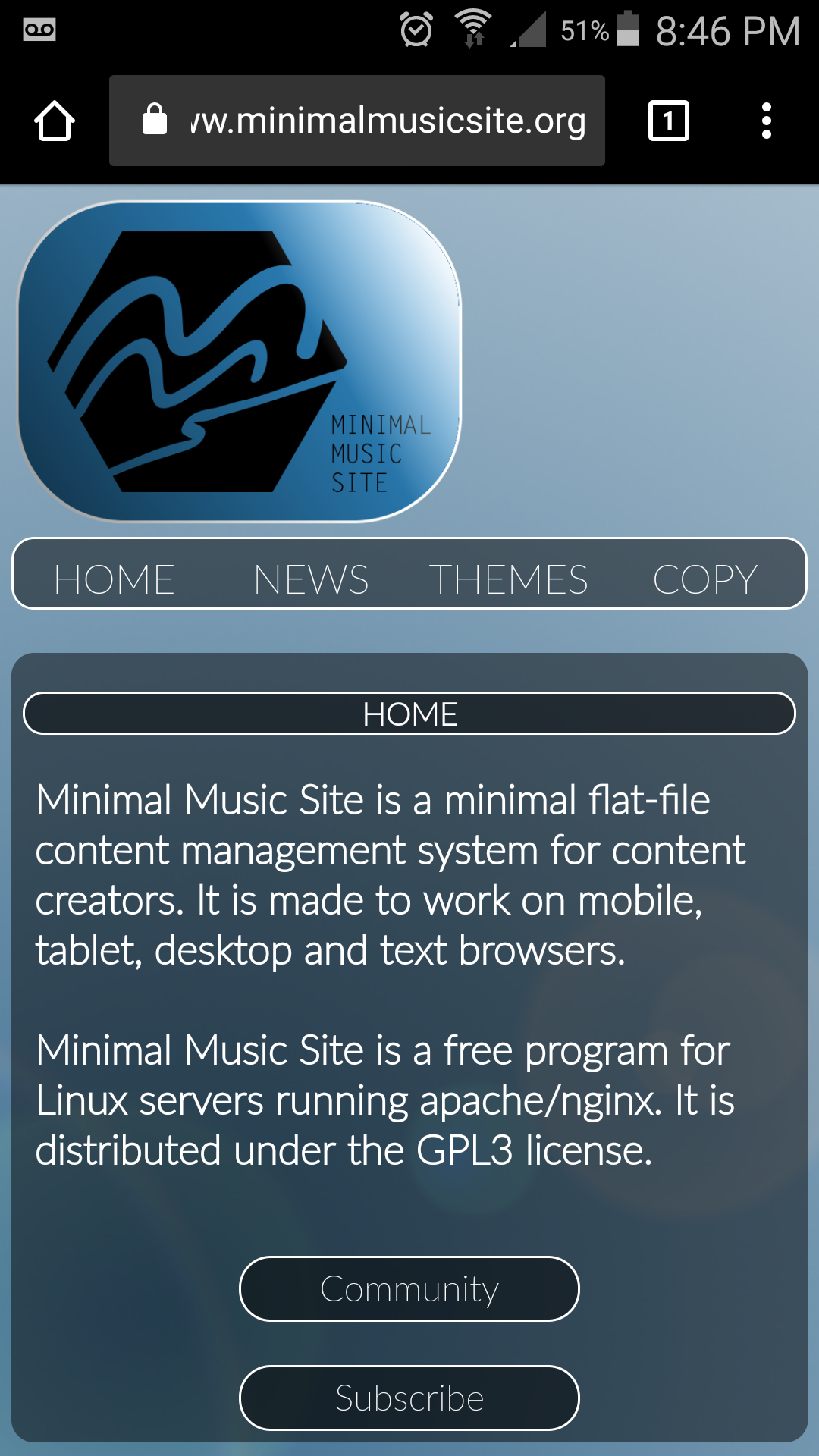 Download web tool or web app Minimal Music Site Download web tool or web app Minimal Music Site