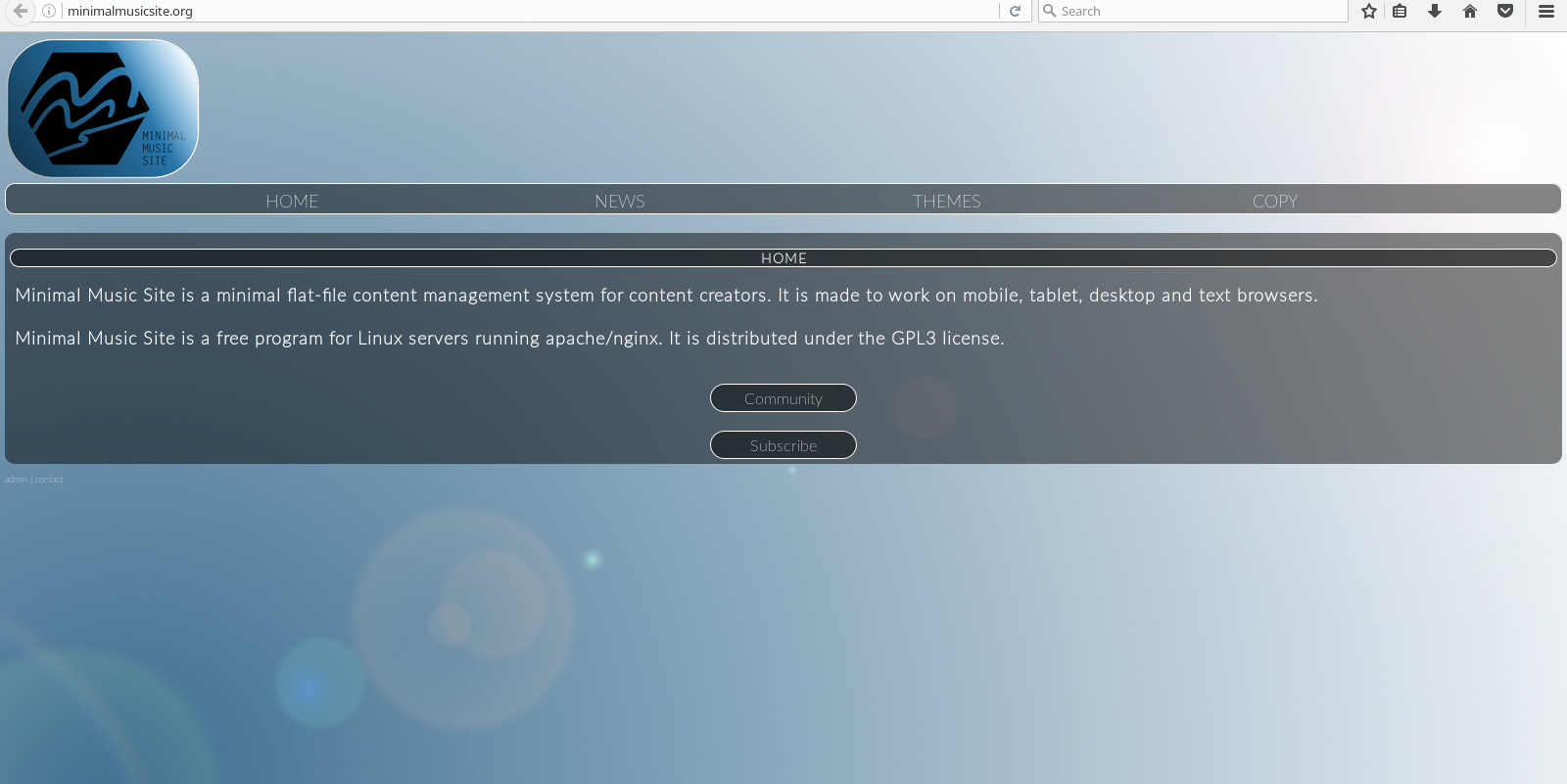 Download web tool or web app Minimal Music Site Download web tool or web app Minimal Music Site