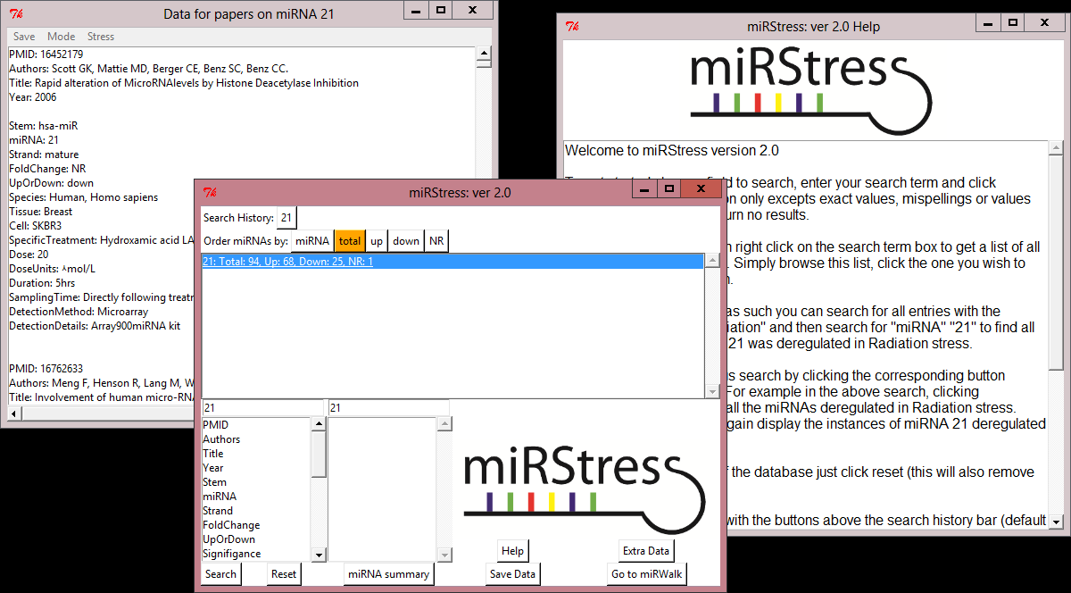 Download web tool or web app miRStress Download web tool or web app miRStress