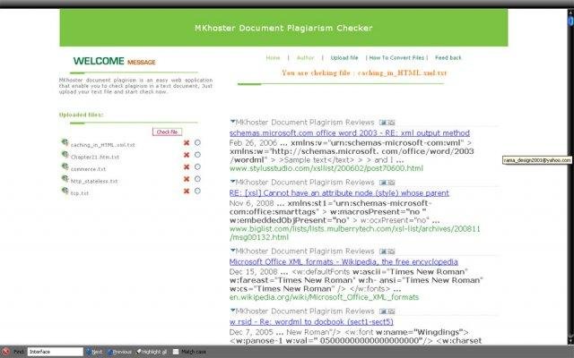 Download web tool or web app MKhoster Document Plagiarism Checker