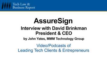 Free download MMM SE Tech Video Podcast | Ep. 144 - David Brinkman, President and CEO of AssureSign video and edit with RedcoolMedia movie maker MovieStudio video editor online and AudioStudio audio editor onlin