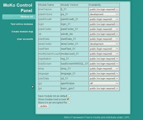 Download web tool or web app MoKo - Module Control Framework for PHP