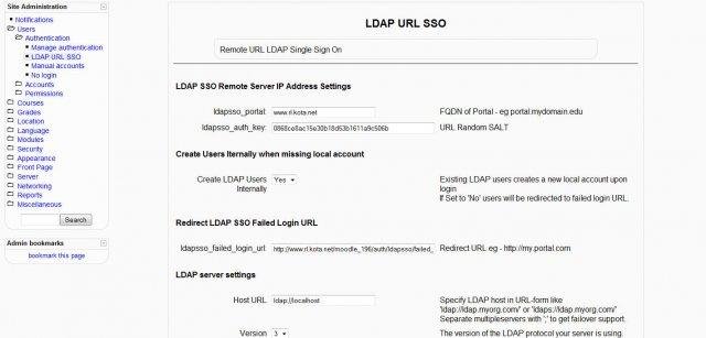 Download web tool or web app Moodle LDAP SSO Authentication Plugin