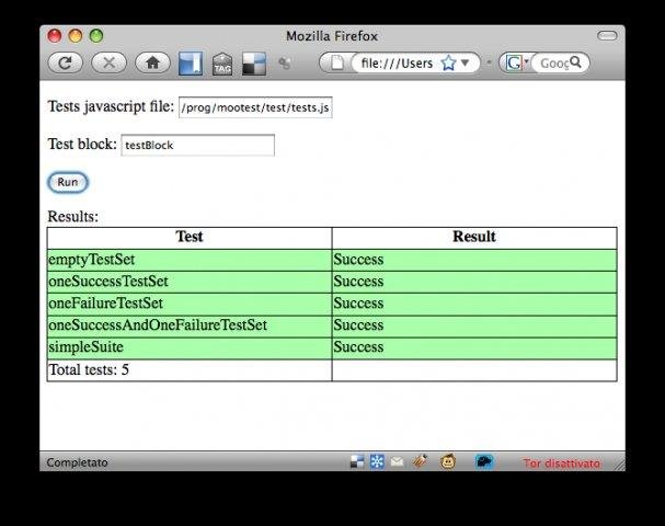 Download web tool or web app mootest