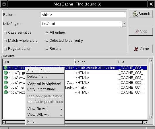 Download web tool or web app MozCache