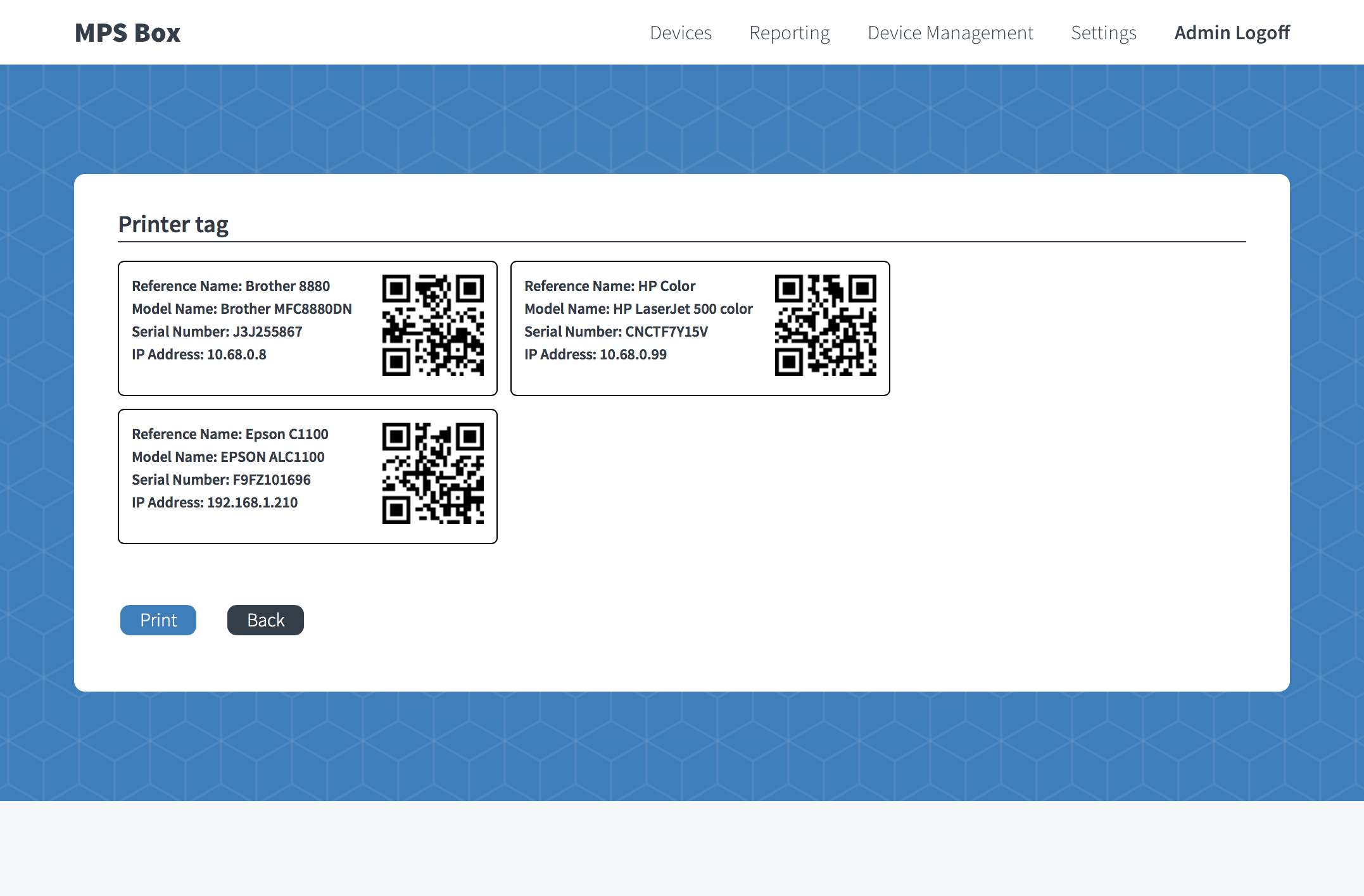 Download web tool or web app MPS Box