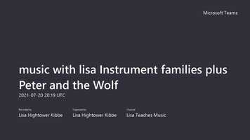 Free download Music with Lisa Instrument families plus Peter and the Wolf video and edit with RedcoolMedia movie maker MovieStudio video editor online and AudioStudio audio editor onlin