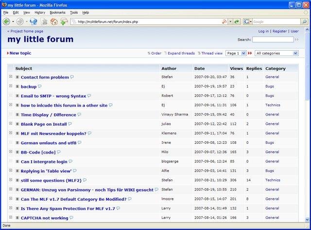 Download web tool or web app my little forum Download web tool or web app my little forum