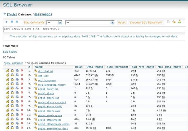 Download web tool or web app MySQLDumper