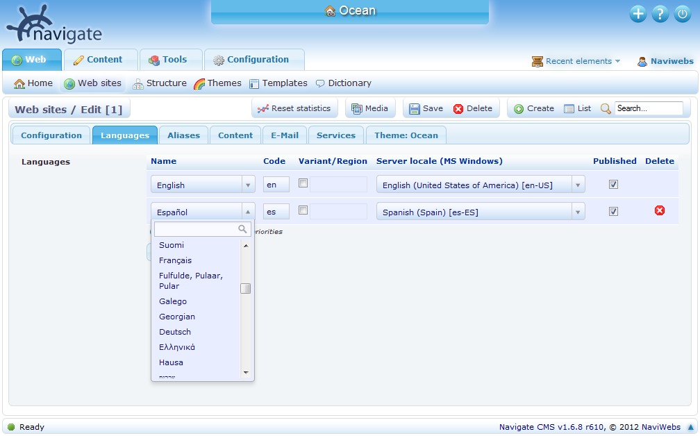 Download web tool or web app Navigate CMS