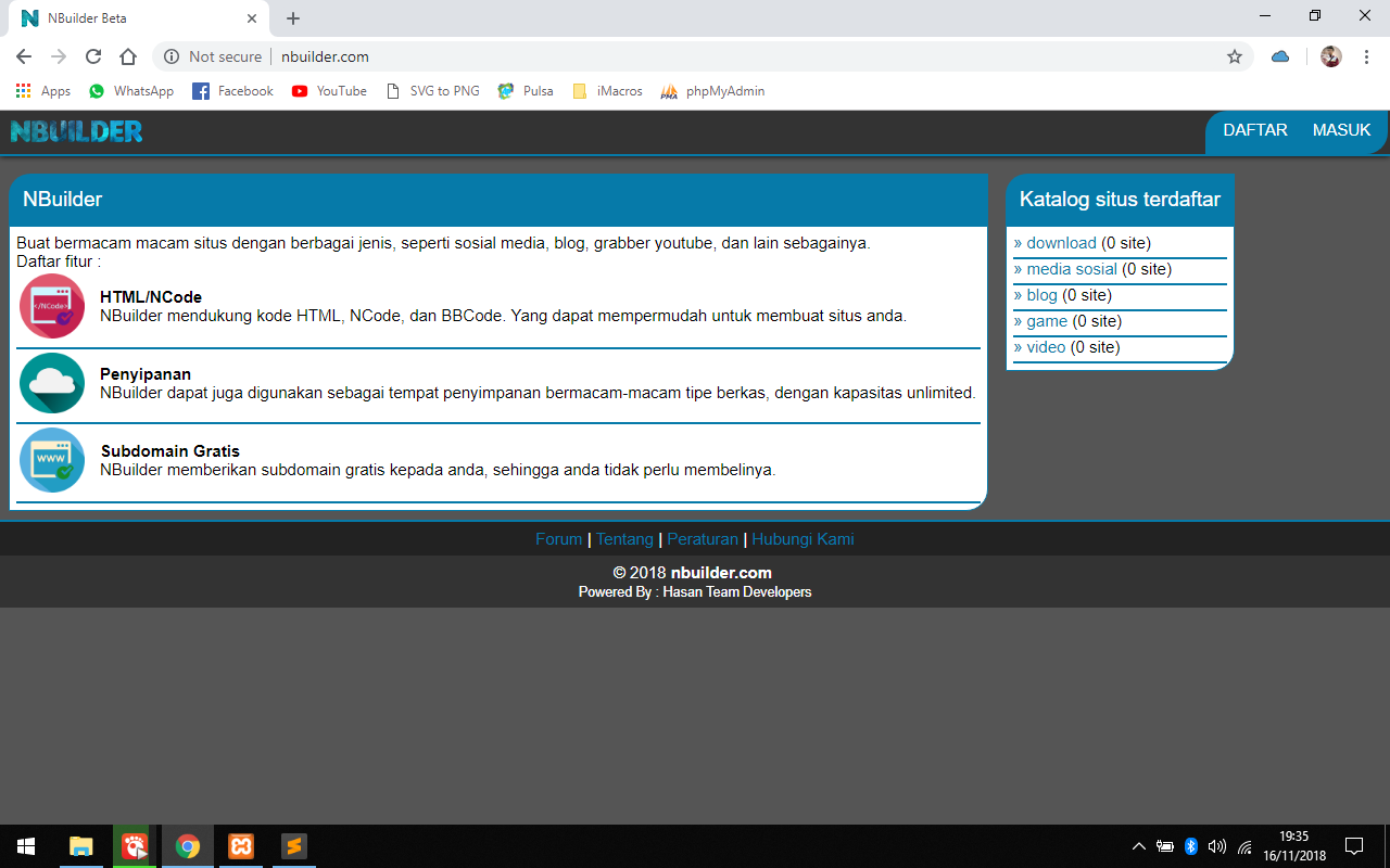 Download web tool or web app NBuilder
