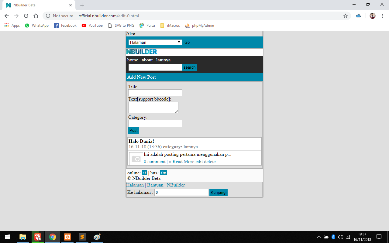 Download web tool or web app NBuilder