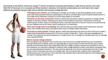 Free download NCAA- Difference Between High School and Major College Sports Rating video and edit with RedcoolMedia movie maker MovieStudio video editor online and AudioStudio audio editor onlin