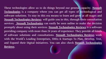 Free download Neosoft Technologies Reviews - What is Human Augmentation.mp4 video and edit with RedcoolMedia movie maker MovieStudio video editor online and AudioStudio audio editor onlin