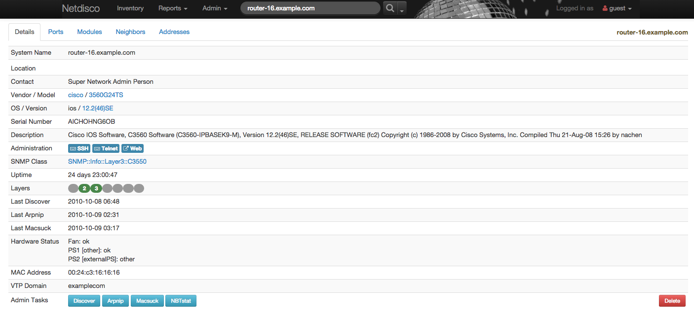Download web tool or web app Netdisco Download web tool or web app Netdisco