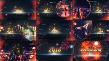 Free download New Year Countdown 2018 Motion Design video and edit with RedcoolMedia movie maker MovieStudio video editor online and AudioStudio audio editor onlin