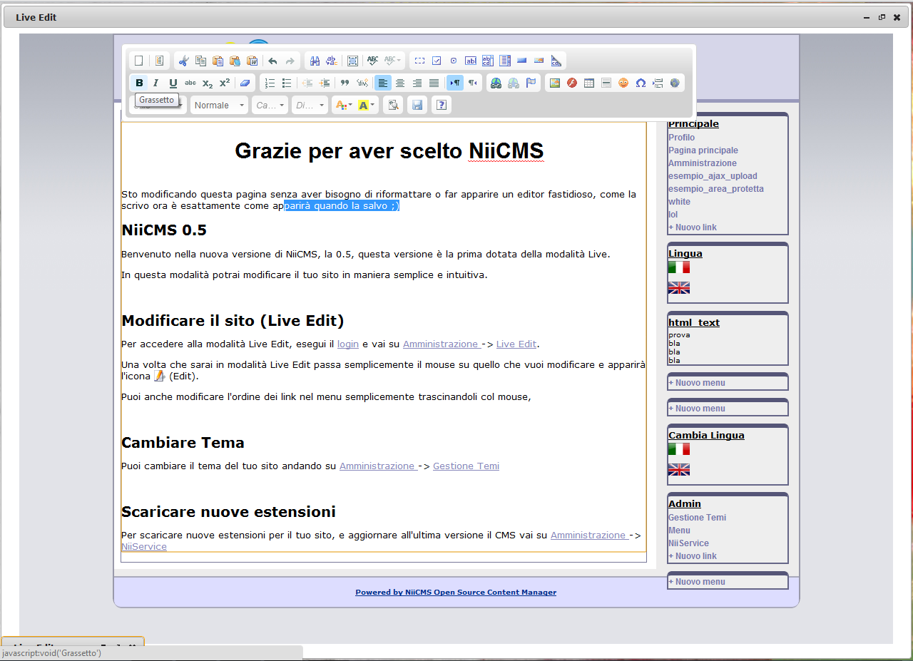 Download web tool or web app NiiCMS