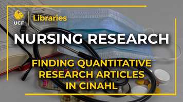 Free download Nursing Research: Finding Quantitative Research Articles in CINAHL video and edit with RedcoolMedia movie maker MovieStudio video editor online and AudioStudio audio editor onlin