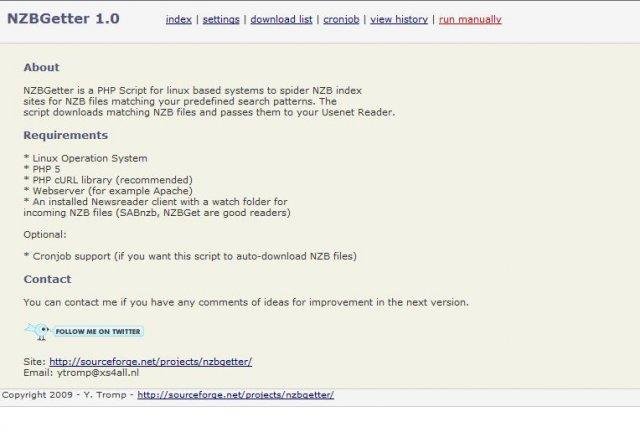 Download web tool or web app NZBGetter