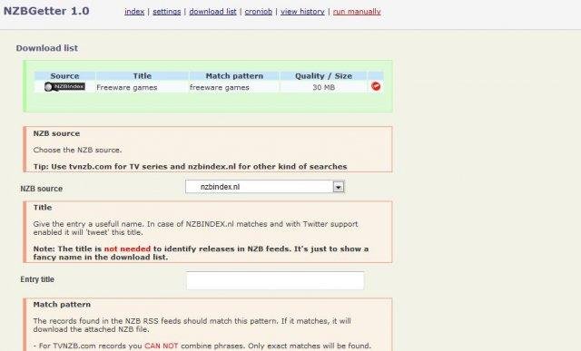 Download web tool or web app NZBGetter