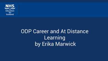 Free download ODP Career  At Distance Learning by Erika Marwick video and edit with RedcoolMedia movie maker MovieStudio video editor online and AudioStudio audio editor onlin